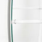 Nástěnné zrcadlo s moderním ocelovým věšákem na kabáty vyrobené v Itálii - Chioccia Viadurini