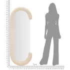 Nástěnné zrcadlo ve tvaru C s MDF rámem potaženým sametem - Michael Viadurini