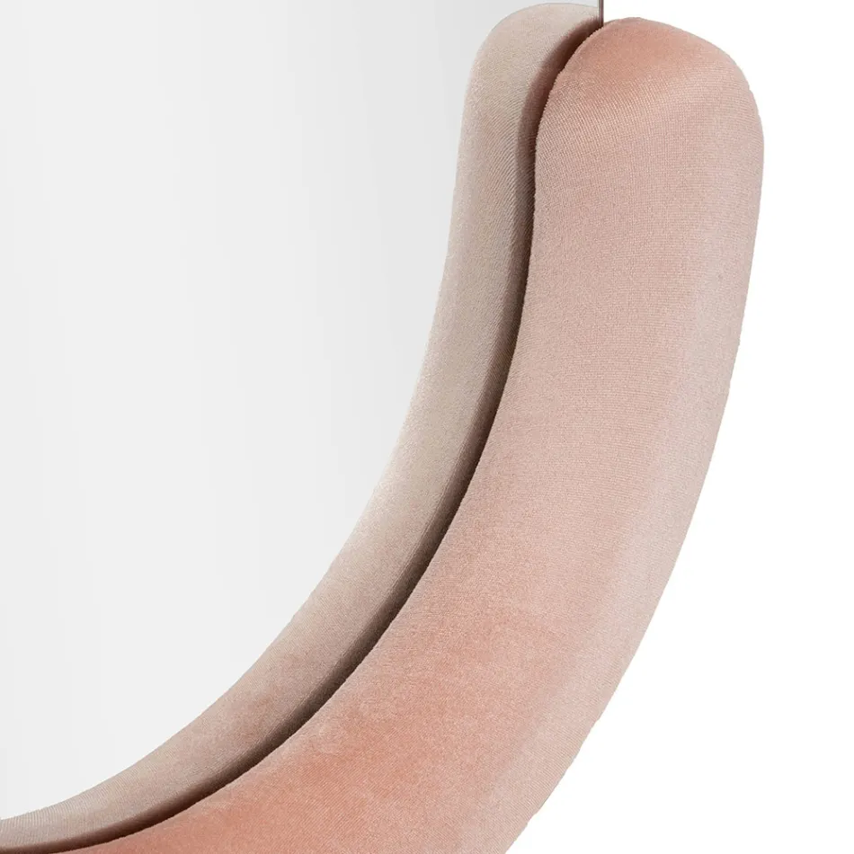 Nástěnné zrcadlo ve tvaru C s MDF rámem potaženým sametem - Michael Viadurini