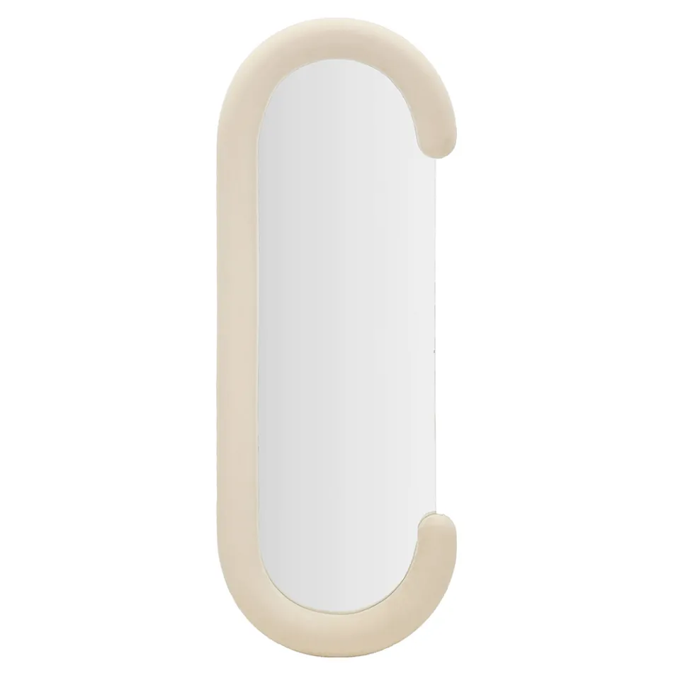 Nástěnné zrcadlo ve tvaru C s MDF rámem potaženým sametem - Michael Viadurini