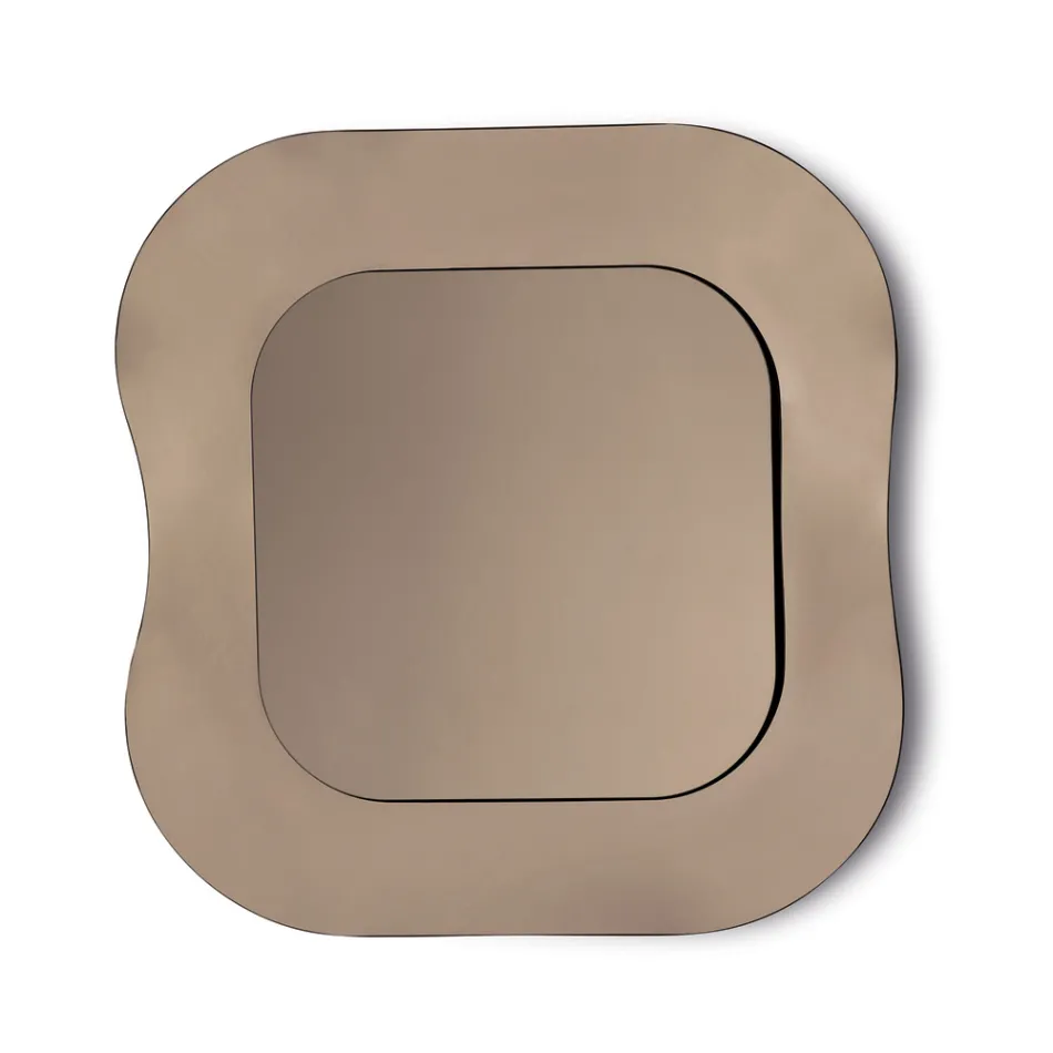 Nástěnné zrcadlo s rámem z taveného skla vyrobené v Itálii - Adored Viadurini