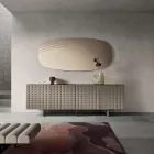 Nástěnné zrcadlo Arabella s rytinami vyrobeno v Itálii Viadurini