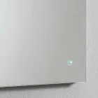 Nástěnné zrcadlo s integrovaným světlem z nerezové oceli vyrobené v Itálii - Tuccio Viadurini