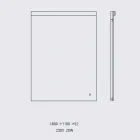 Nástěnné zrcadlo s integrovaným světlem z nerezové oceli vyrobené v Itálii - Tuccio Viadurini