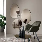 Nástěnné zrcadlo Beata s obvodovým broušením, vyrobené v Itálii Viadurini