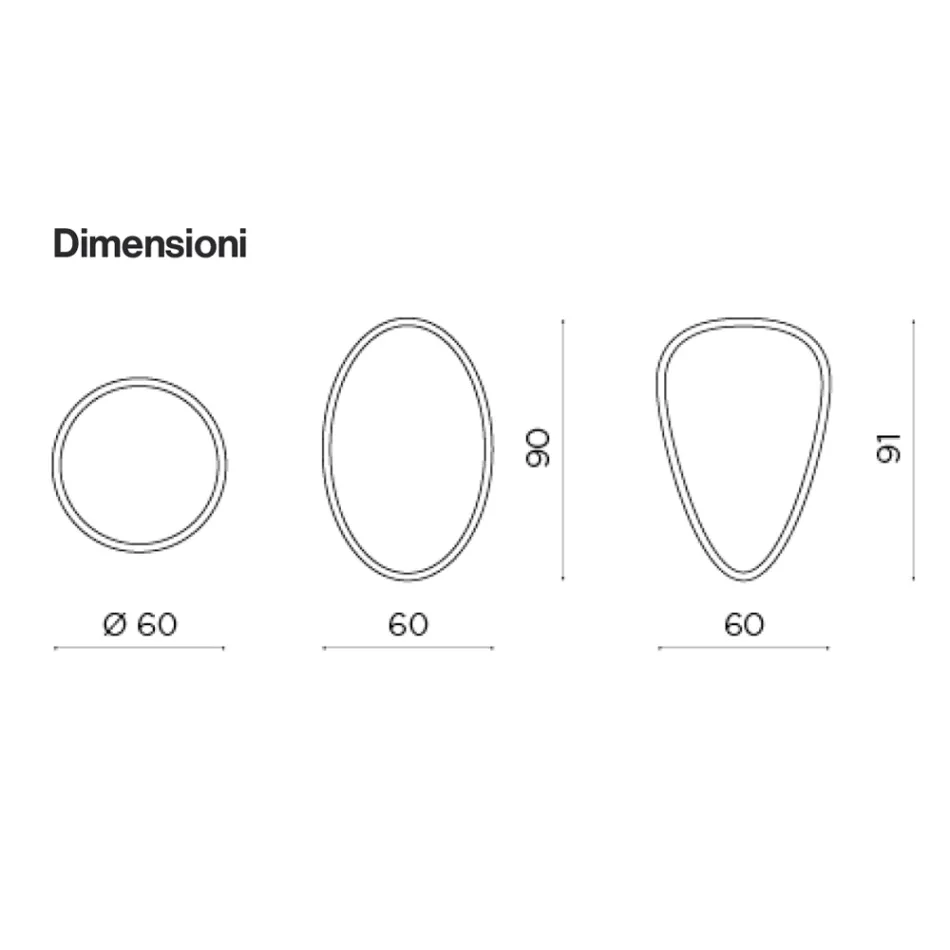 Nástěnné zrcadlo Beata s obvodovým broušením, vyrobené v Itálii Viadurini
