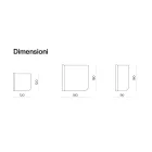 Nástěnné zrcadlo Beniamina s vlnovou stranou, vyrobené v Itálii Viadurini