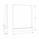 Nástěnné zrcadlo se strukturou a úložným prostorem z teakového dřeva - Palima Viadurini