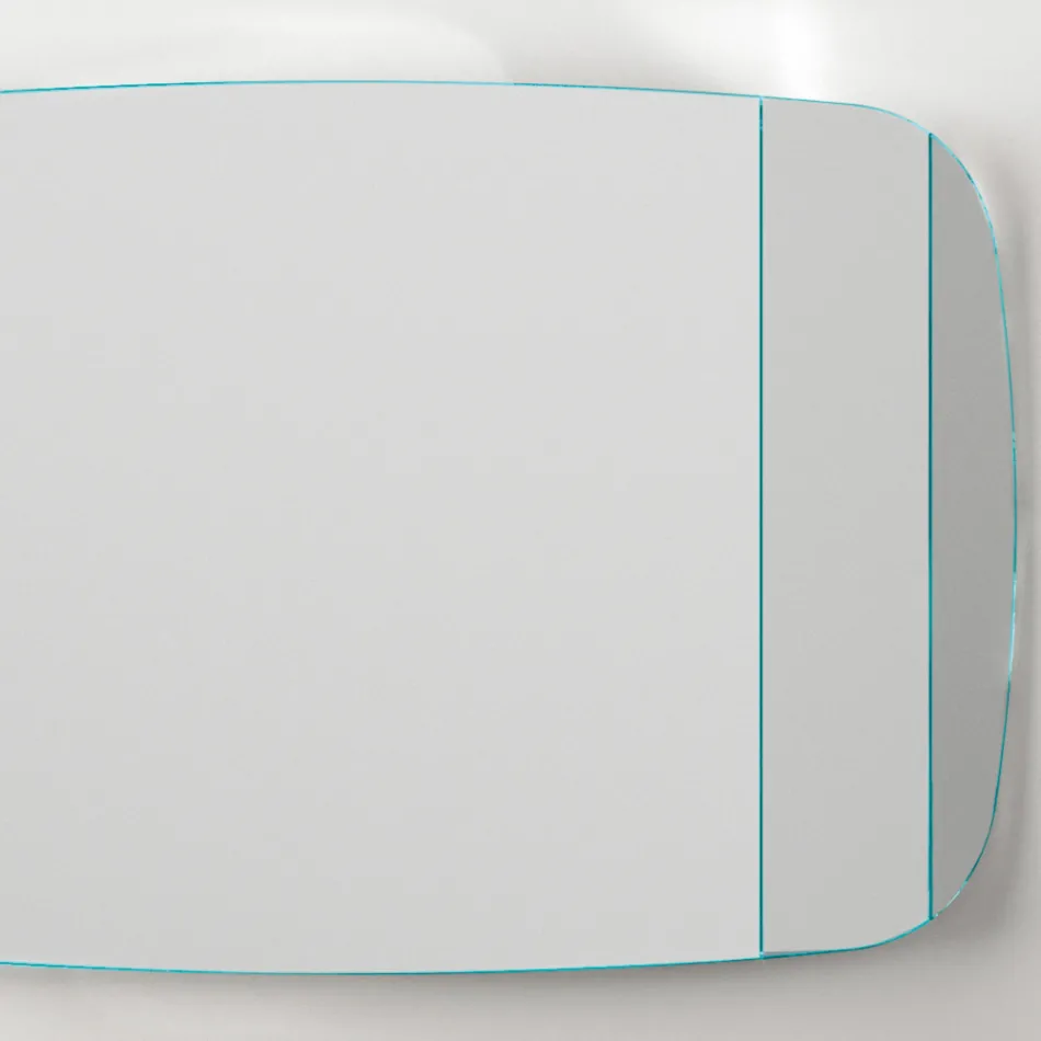 Nástěnné zrcadlo s konstrukcí z černého lakovaného dřeva Made in Italy - Arya Viadurini