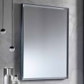 Nástěnné zrcadlo s hliníkovým rámem a LED světlem vyrobené v Itálii - Chik