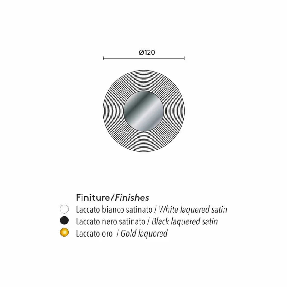 designer zeď zrcadlo s MDF nosnou Malva Viadurini