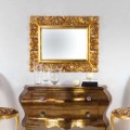 Zrcadlo designu zlatem cílové stěny Gudin, 108x87 cm