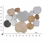 Nástěnné zrcadlo v moderním designu ze dřeva a železa - Ortensio Viadurini