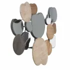 Nástěnné zrcadlo v moderním designu ze dřeva a železa - Ortensio Viadurini