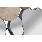 Nástěnné zrcadlo v moderním designu ze dřeva a železa - Ortensio Viadurini