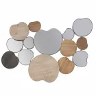 Nástěnné zrcadlo v moderním designu ze dřeva a železa - Ortensio Viadurini