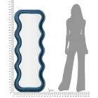 Nástěnné zrcadlo z MDF potažené sametem s vlnovkami - Sheldon Viadurini