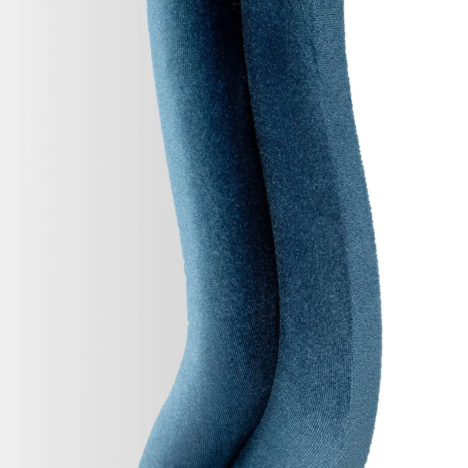 Nástěnné zrcadlo z MDF potažené sametem s vlnovkami - Sheldon Viadurini