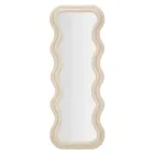 Nástěnné zrcadlo z MDF potažené sametem s vlnovkami - Sheldon Viadurini