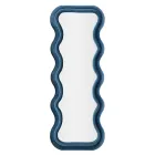 Nástěnné zrcadlo z MDF potažené sametem s vlnovkami - Sheldon Viadurini