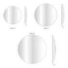 Nástěnné zrcadlo ze zakřiveného konvexního skla v různých povrchových úpravách – lehké Viadurini