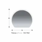 Moderní nástěnné zrcadlo s pískovaným detailem a LED Made in Italy - Rialto Viadurini