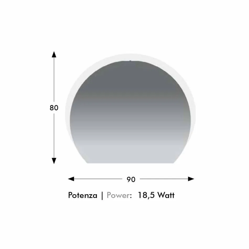 Moderní nástěnné zrcadlo s pískovaným detailem a LED Made in Italy - Rialto Viadurini