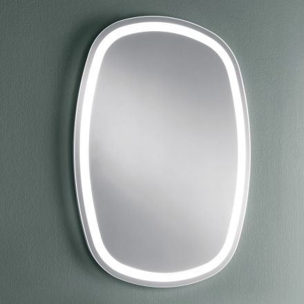 Nástěnné zrcadlo do koupelny s integrovanou LED 4000K Made in Italy - Scrullo Viadurini
