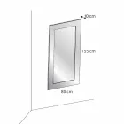 Obdélníkové nástěnné zrcadlo se šikmým rámem vyrobené v Itálii - Salamina Viadurini