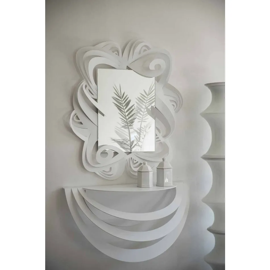 Moderní obdélníkové železné nástěnné zrcadlo vyrobené v Itálii - Penny Viadurini