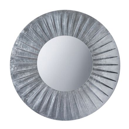 Kulaté nástěnné zrcadlo s železným rámem Elegantní design - Tassio Viadurini