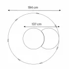 Kulaté nástěnné zrcadlo se satelitem, který se otáčí o 360 ° V Itálii - Shaki Viadurini
