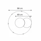 Kulaté nástěnné zrcadlo se satelitem, který se otáčí o 360 ° V Itálii - Shaki Viadurini