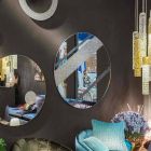 Kulatá stěna se zrcadlem moderní design 100% Made in Italy Athos Viadurini