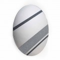 Kulatá stěna se zrcadlem moderní design 100% Made in Italy Athos