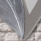 Nástěnné zrcadlo ve tvaru moderní holubice šedé lakované z Itálie Sagama Viadurini
