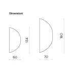 Tvarované nástěnné zrcadlo vyrobené v Itálii - Alfonsa Viadurini