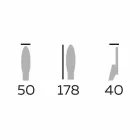Designové podlahové zrcadlo z jasanového dřeva a kovu vyrobené v Itálii - Cuspide Viadurini
