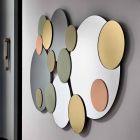 Dekorativní nástěnné zrcadlo s designem barevných kruhů ve 2 rozměrech - Babol Viadurini