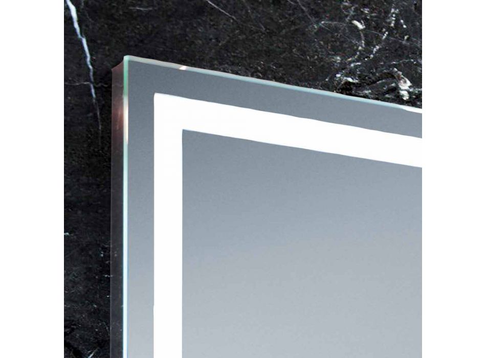 Zrcadlo moderní design koupelny s LED osvětlením Paco Viadurini