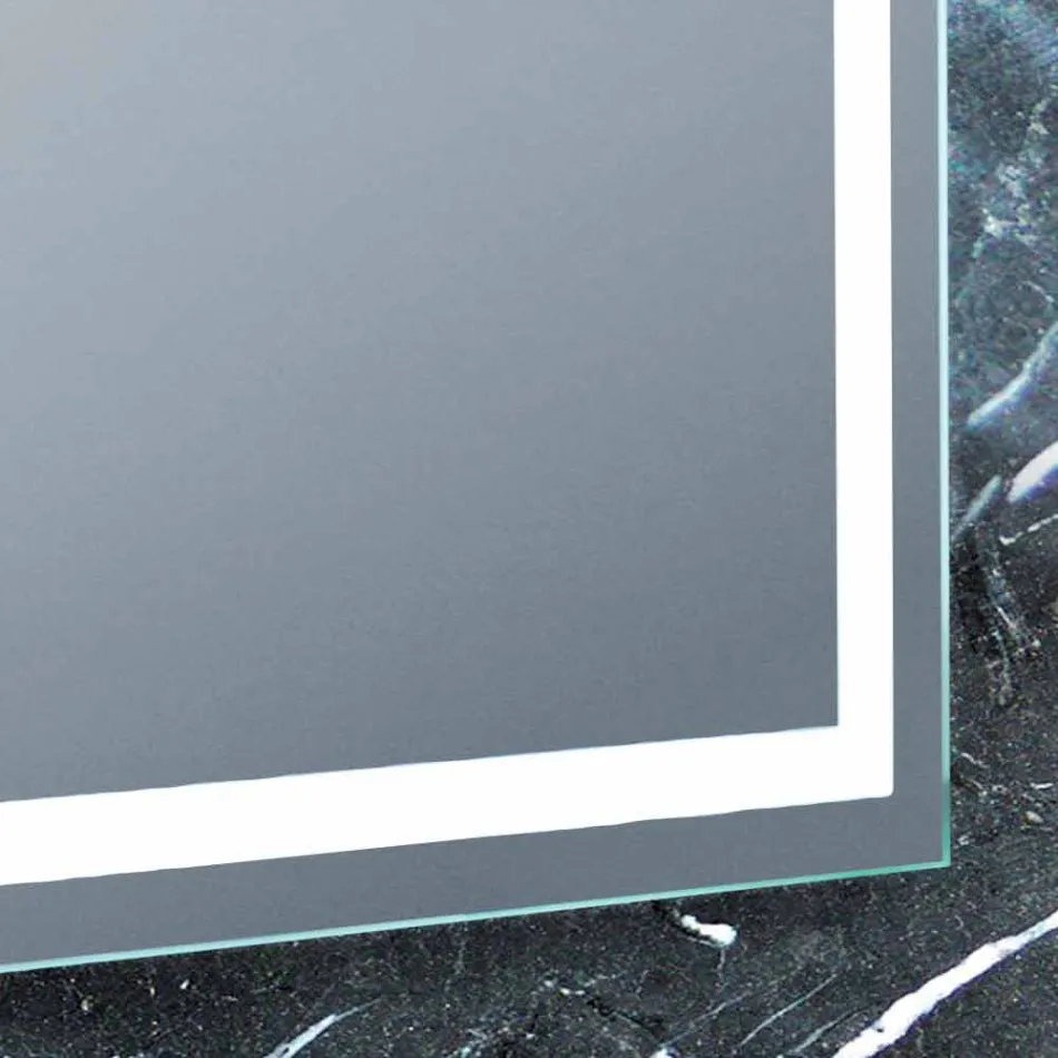 Zrcadlo moderní design koupelny s LED osvětlením Paco Viadurini