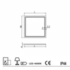 Zrcadlo moderní design koupelny s LED osvětlením Paco Viadurini