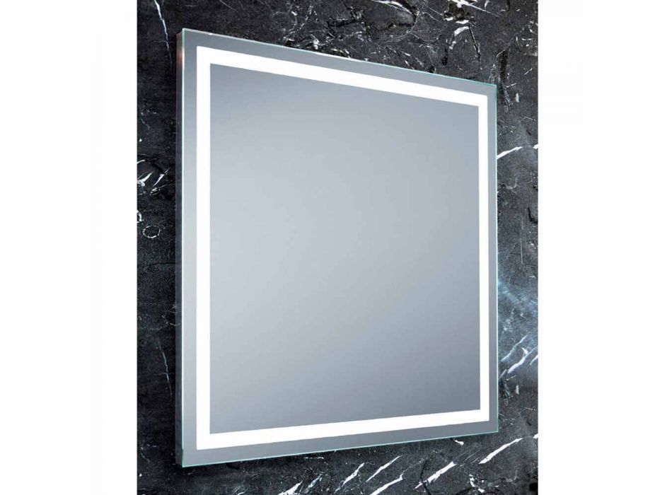 Zrcadlo moderní design koupelny s LED osvětlením Paco Viadurini