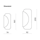 Zrcadlo vyrobené ze 2 překrývajících se tvarovaných fólií, vyrobeno v Itálii - Adelaide Viadurini
