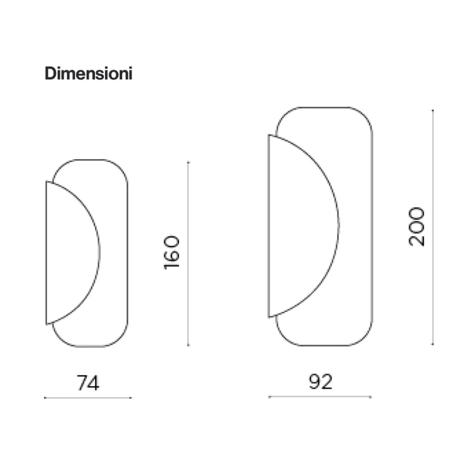 Zrcadlo vyrobené ze 2 překrývajících se tvarovaných fólií, vyrobeno v Itálii - Adelaide Viadurini