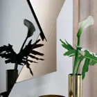 Zrcadlo vyrobené ze 3 překrývajících se talířů, 2 bronzových a 1 kouřového - Armida Viadurini