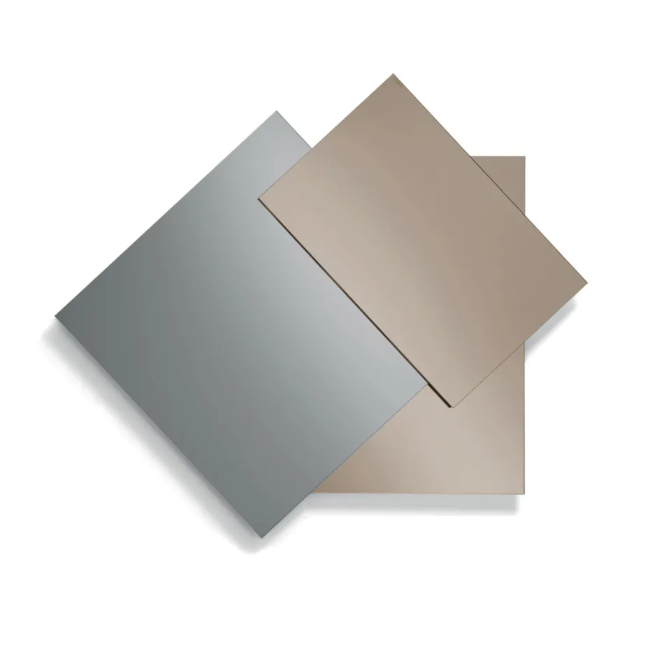 Zrcadlo vyrobené ze 3 překrývajících se talířů, 2 bronzových a 1 kouřového - Armida Viadurini