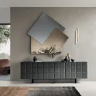 Zrcadlo vyrobené ze 3 překrývajících se talířů, 2 bronzových a 1 kouřového - Armida Viadurini