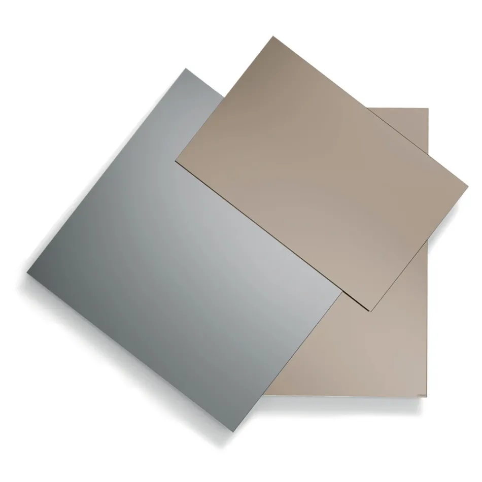 Zrcadlo vyrobené ze 3 překrývajících se talířů, 2 bronzových a 1 kouřového - Armida Viadurini