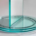 Volně stojící oboustranné zrcadlo s luxusní skleněnou základnou Rontante - Gaudenzio Viadurini